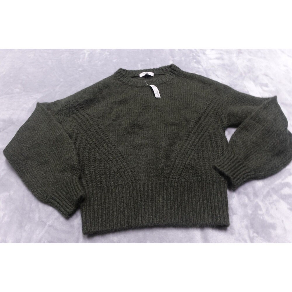 Madewell XXS Heather Dark‎ Olive Wool Blend Wedge Sweater NWT